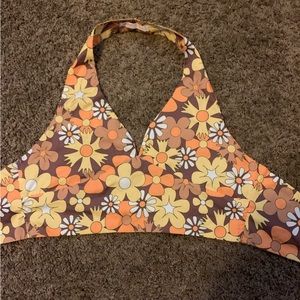 Brown Halter Tie top